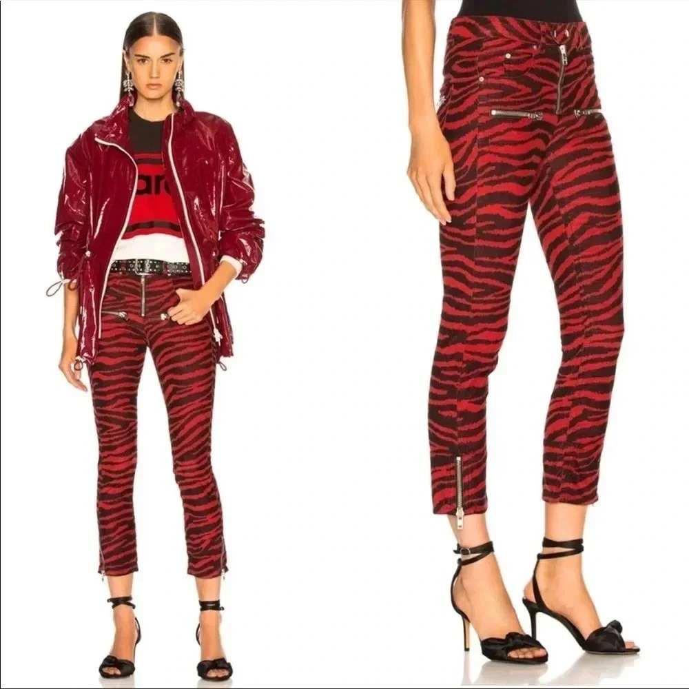 Isabel Marant Zebra Corduroy Pants